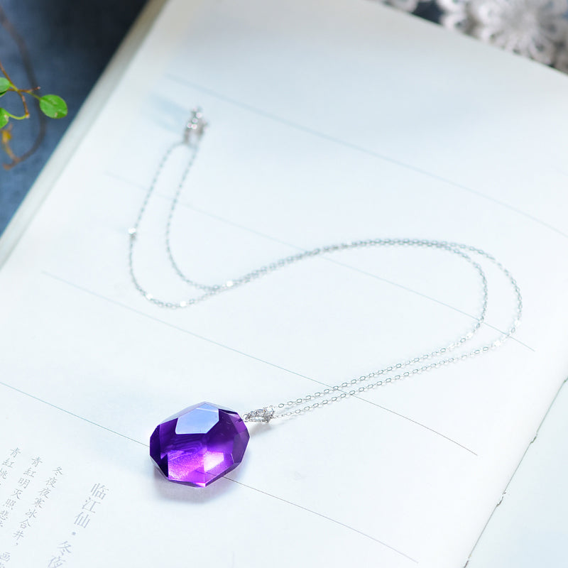Brazilian Natural Amethyst Freeform Pendant