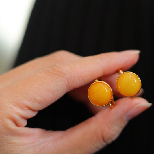Natural Beeswax Amber Ring