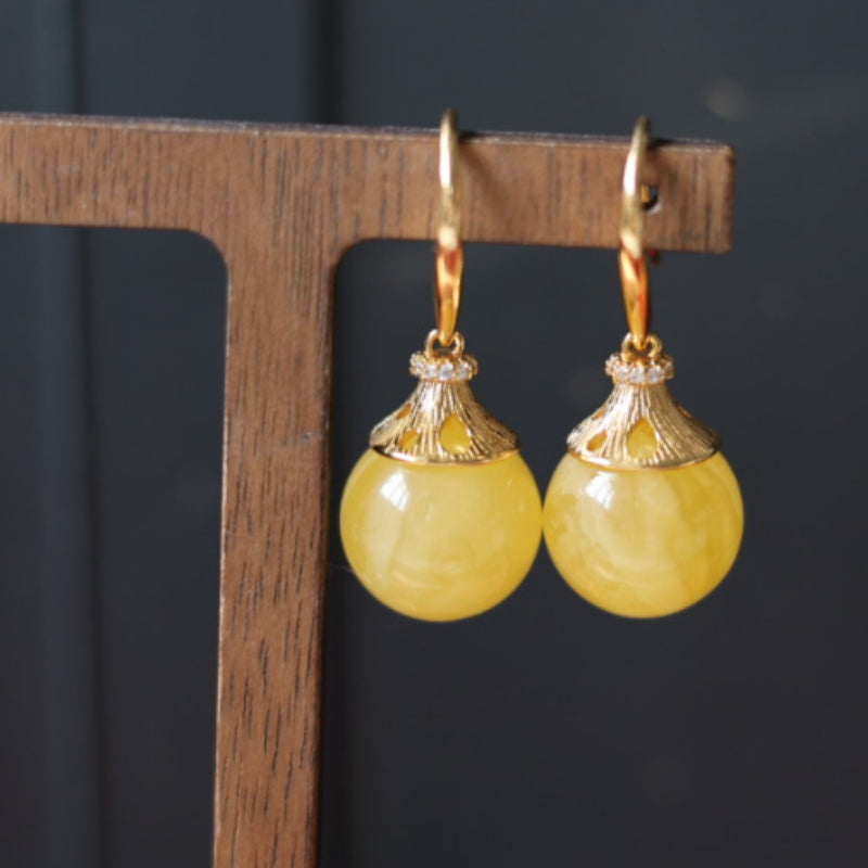 Natural Amber Earrings