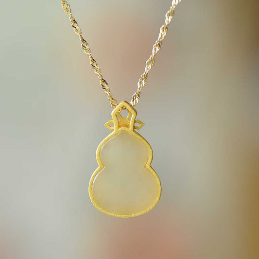 925 Silver Inlaid Hetian Nephrite "Bosom Friend" Violin Pendant