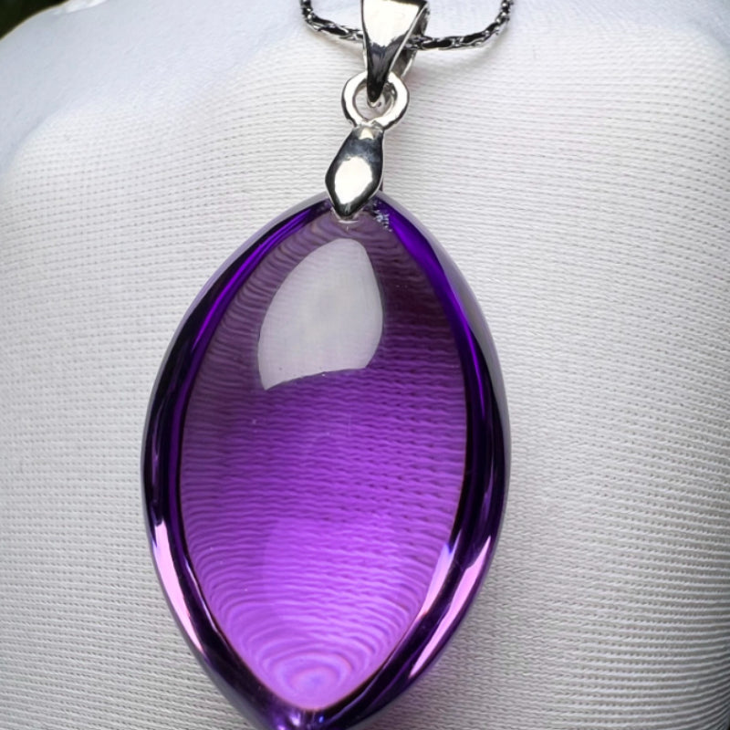 Natural Uruguayan Amethyst Phoenix Eye Pendant