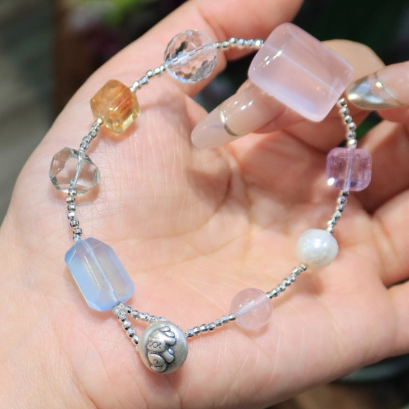 Multi-Treasure Ice Sugar Crystal Bracelet