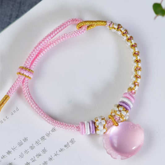 Mozambique Natural Rose Quartz Tropical Fish Bracelet