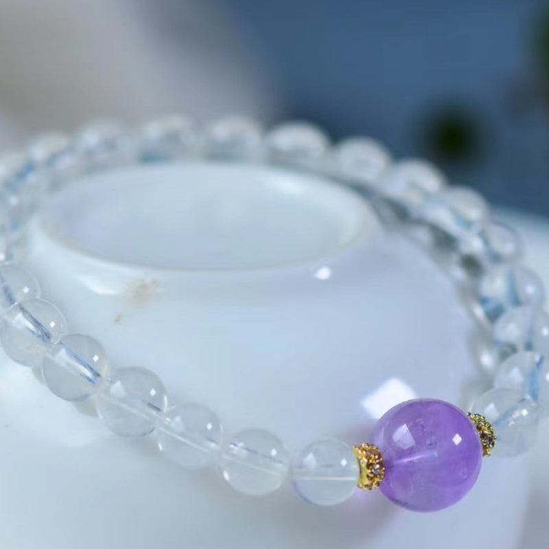 Natural Blue Needle Crystal Bracelet