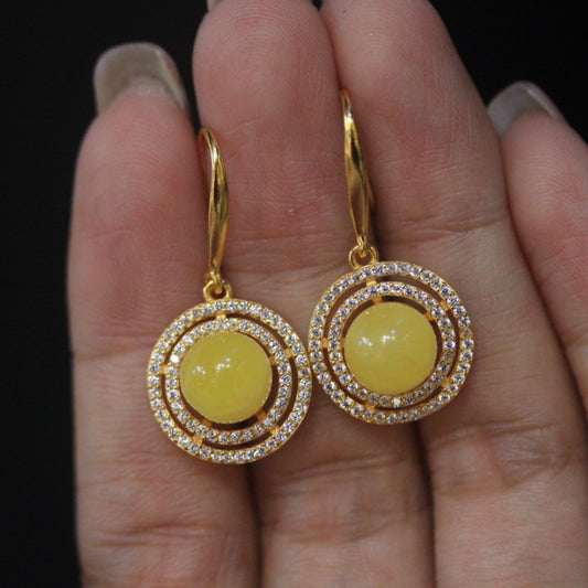 Natural Beeswax Earrings