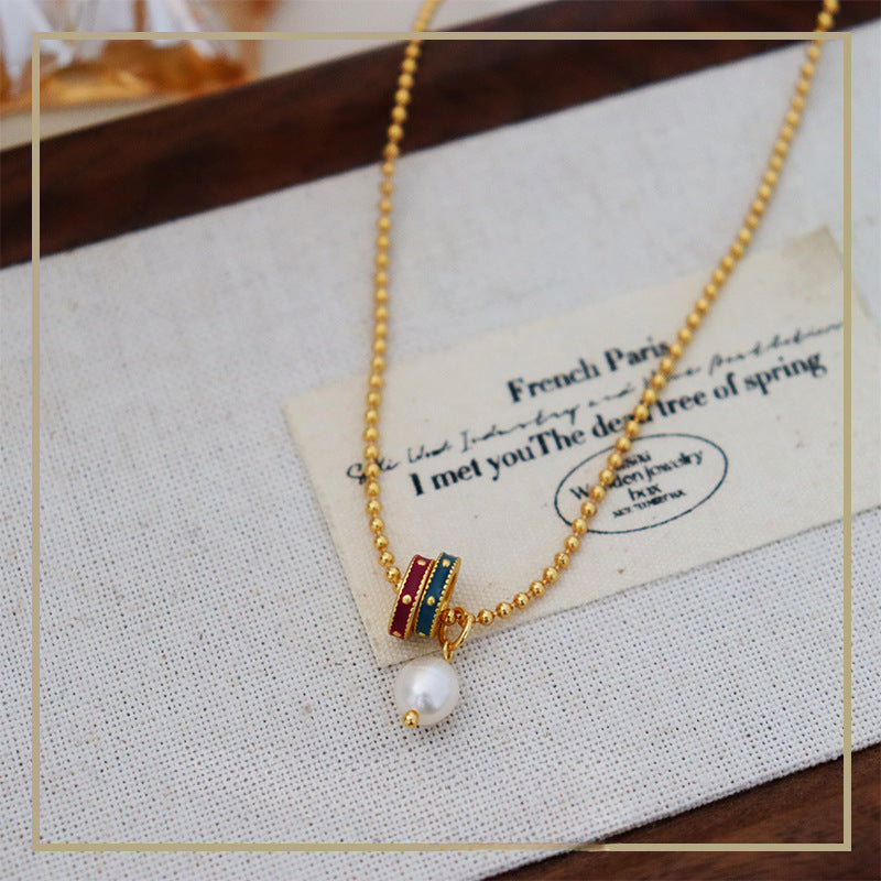 Premium Vintage Colored Natural Freshwater Pearl Necklace - jewelryweilin