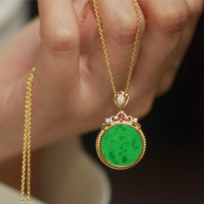 Natural Burmese Jadeite Pendant