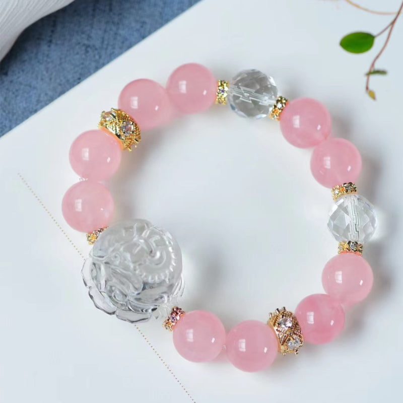 Premium Madagascar Rose Quartz Bracelet