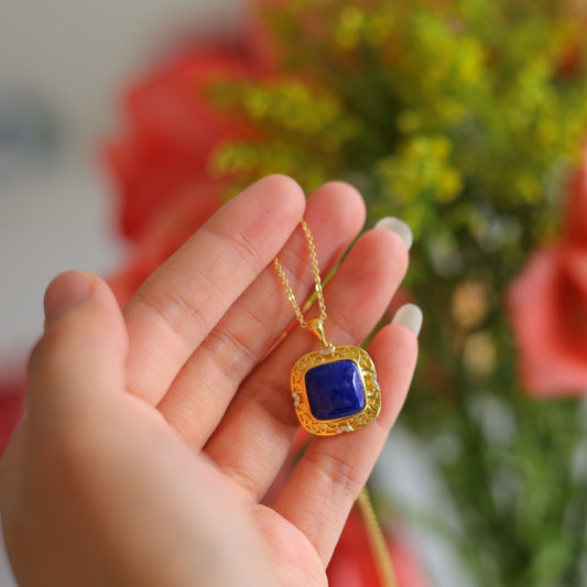 Natural Lapis Lazuli Imperial Court Style Pendant