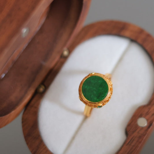 Natural Burmese Jadeite Ring