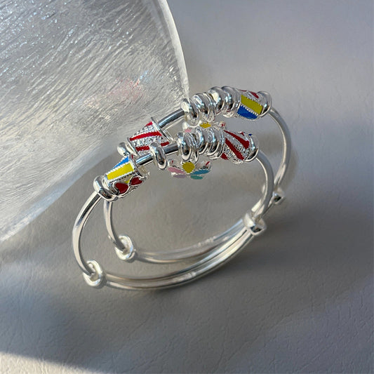 China A pair of colorful roller flower bracelets for children - jewelryweilin