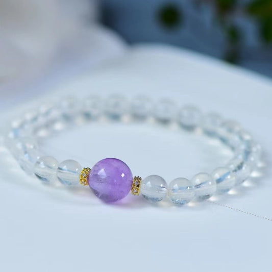Natural Blue Needle Crystal Bracelet