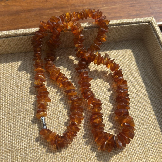 Sea drifting rough stone conformal necklace