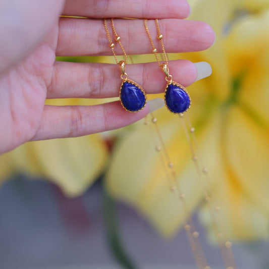 Natural Lapis Lazuli Teardrop Pendant