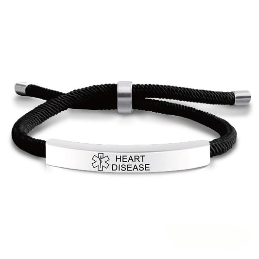 Laser engraved medical logo reminder bracelet