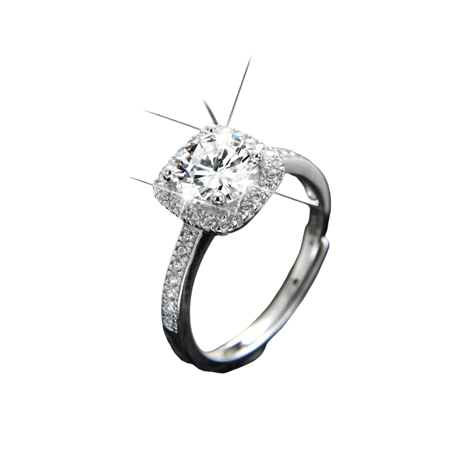 Elegant and luxurious baguette ring - jewelryweilin