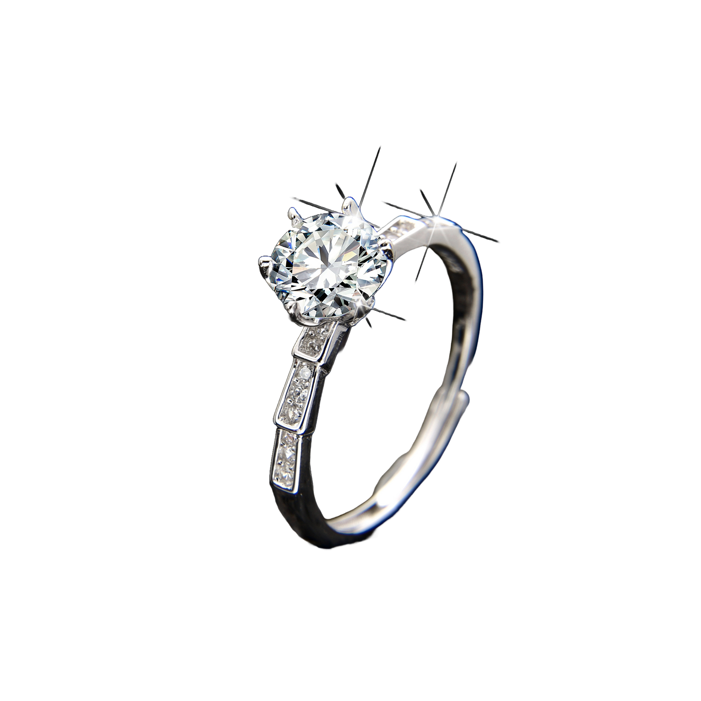Petal-shaped zircon ring - jewelryweilin