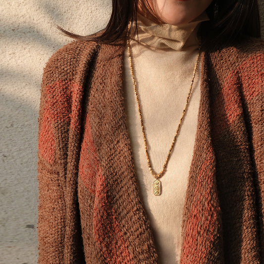 Golden wheat harvest necklace