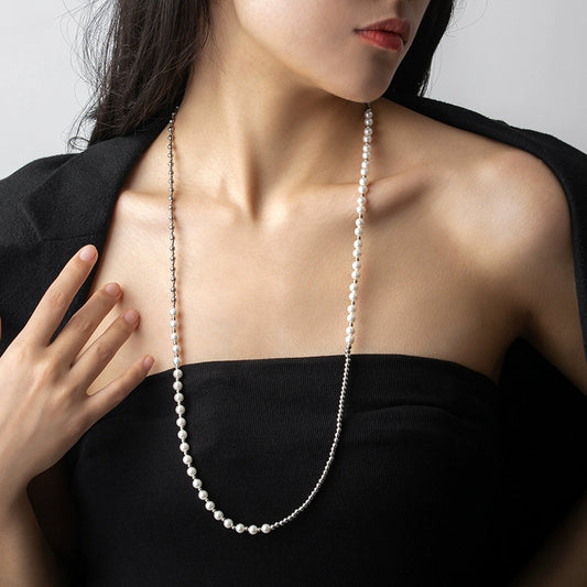 Pearl necklaces and bracelets