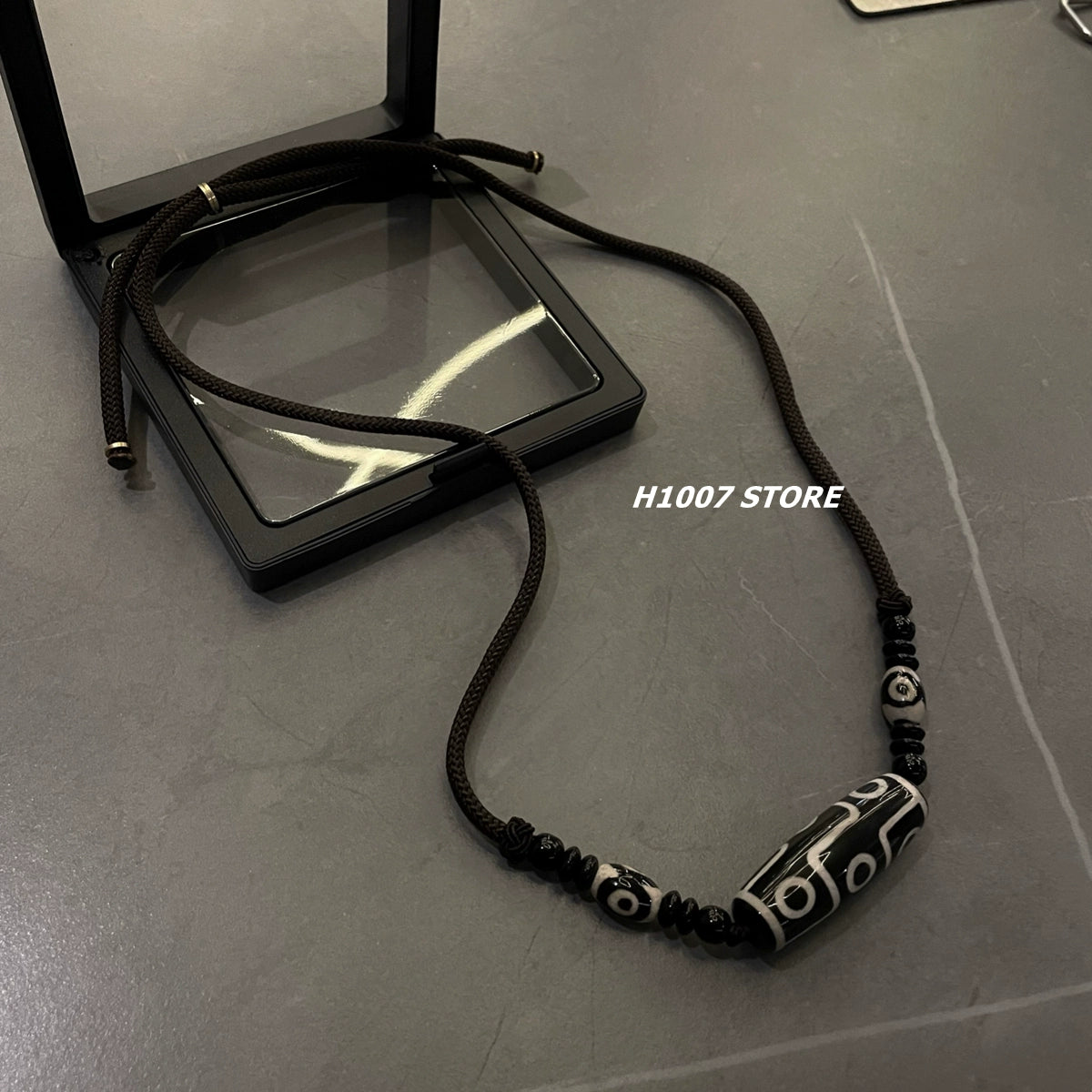 Hip Hop Ethnic Braided Elastic Necklace