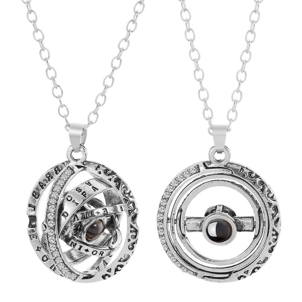 Photo Projection Rotating Pendant Necklace