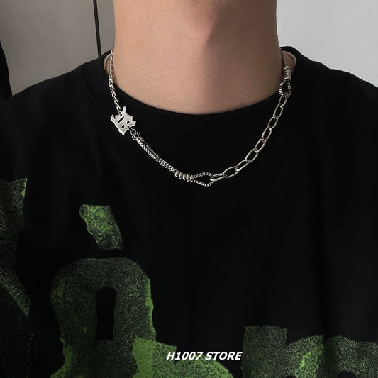 Hip-Hop Letter Pendant Necklace