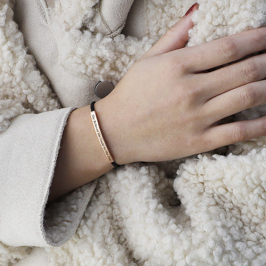 DIY engraved cube pendant bracelet