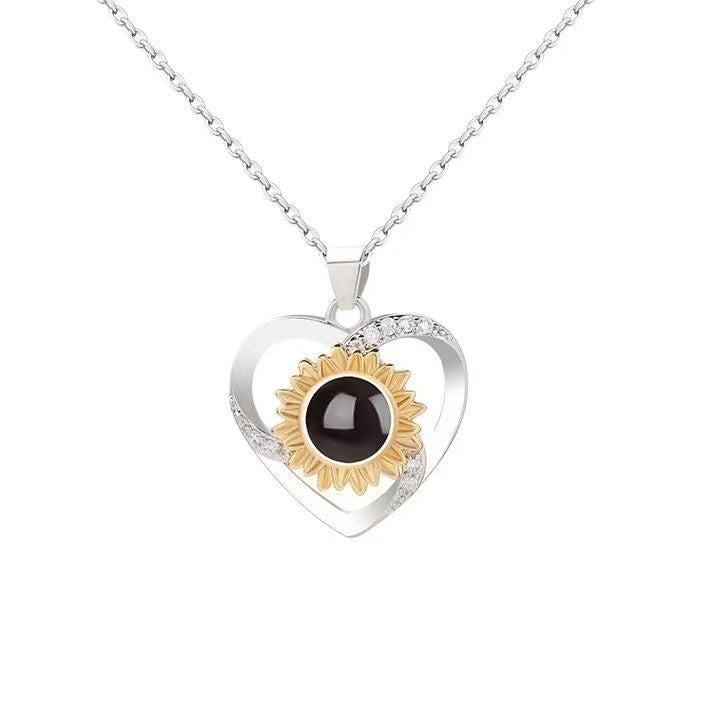 Photo Projection Heart Necklace