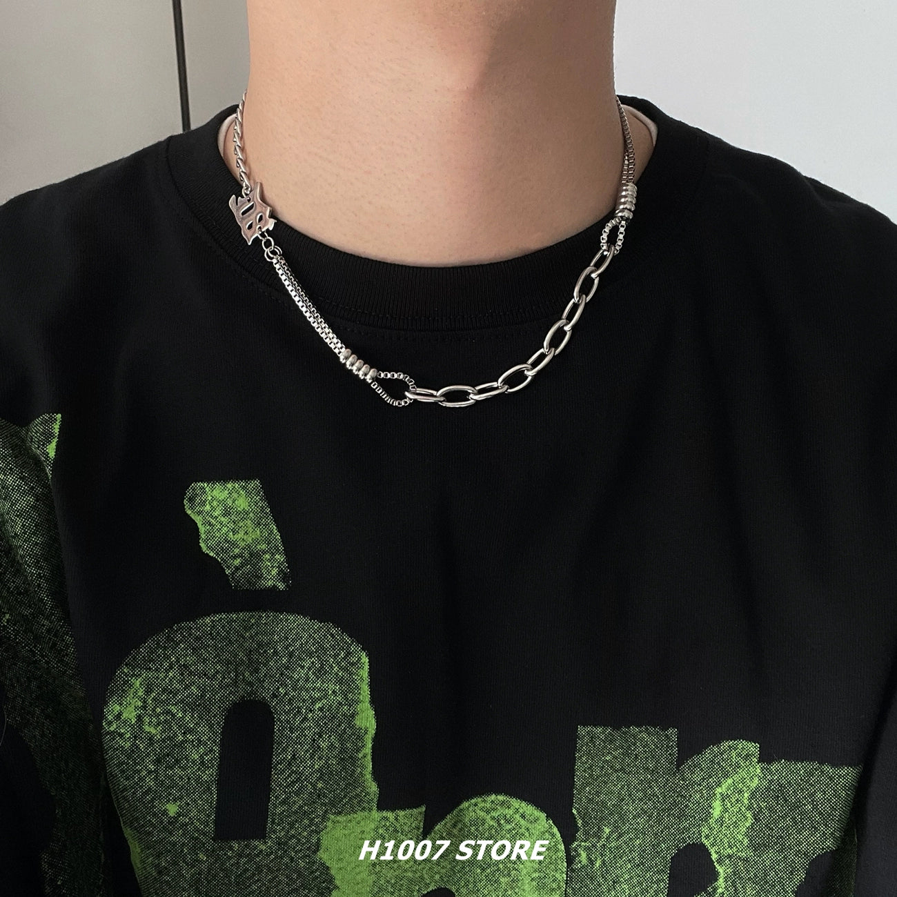 Hip-Hop Letter Pendant Necklace