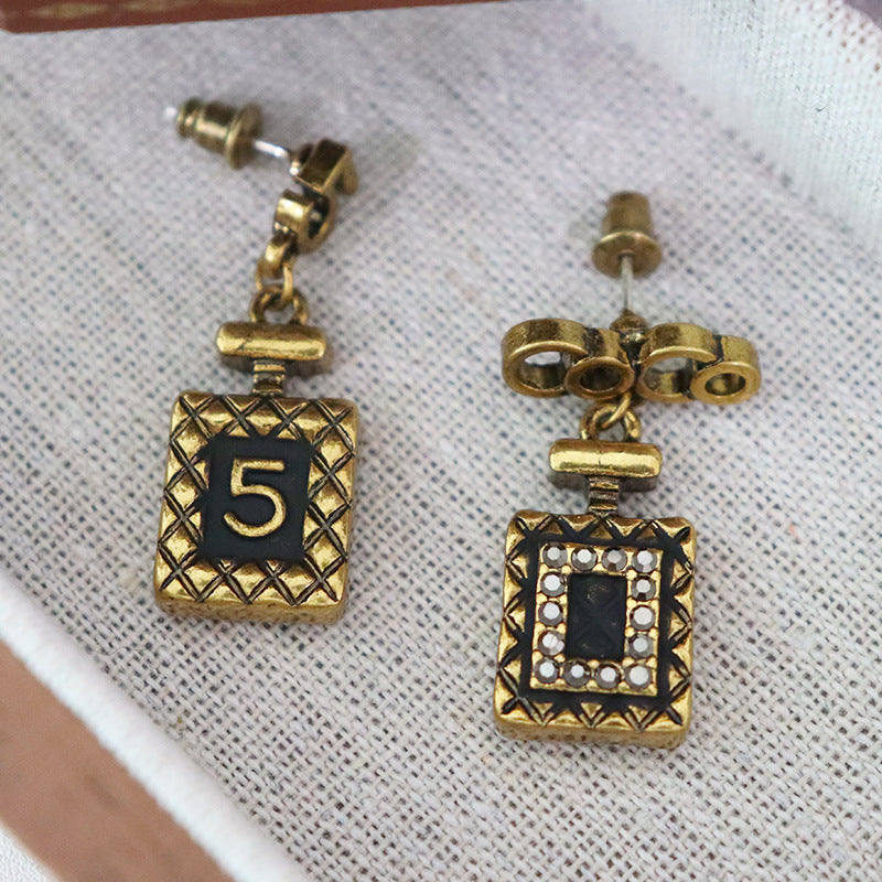 Cool Retro Alphabet Number Earrings- - jewelryweilin