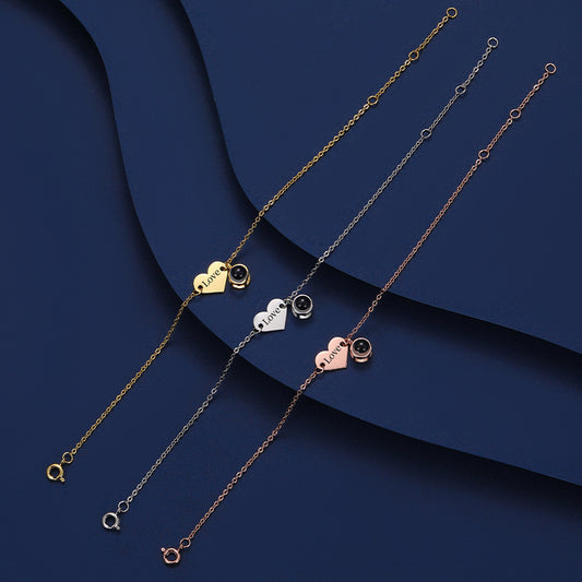 Pulsera con proyección de fotos en forma de corazón