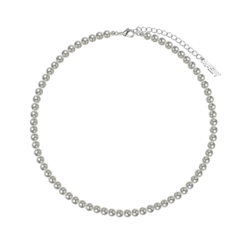 Highlight gray pearl necklace