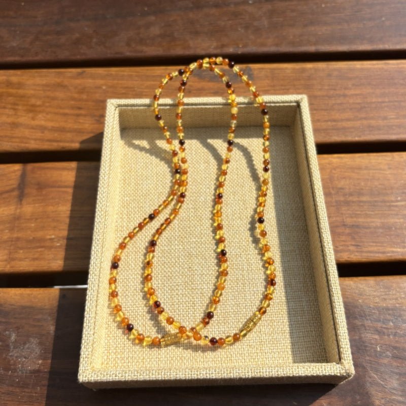 Amber Duobaoyuan bead necklace - jewelry - weilin.com