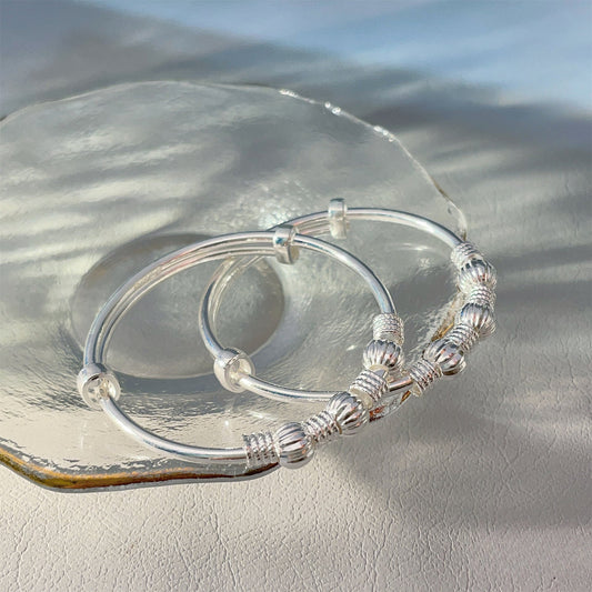 Bell hemp hoop sterling silver bracelet - jewelry - weilin.com