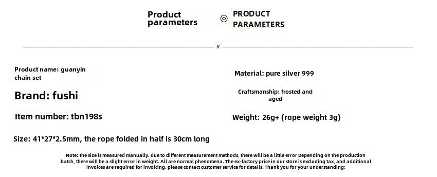 Buddhist Guanyin Statue Sterling Silver Pendant Necklace - jewelry - weilin.com