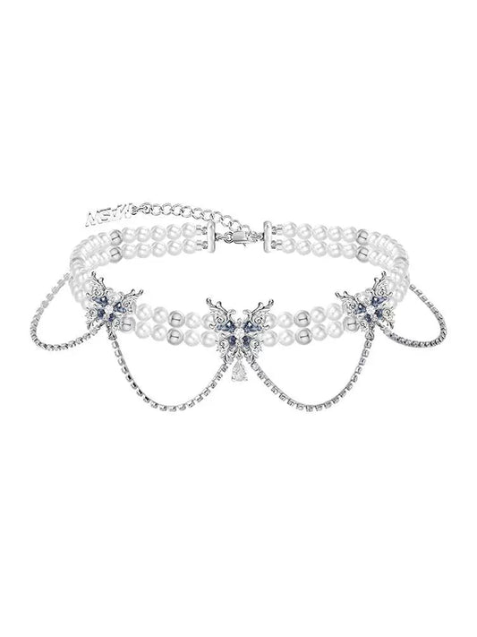 Butterfly dance highlight pearl butterfly necklace - jewelry - weilin.com