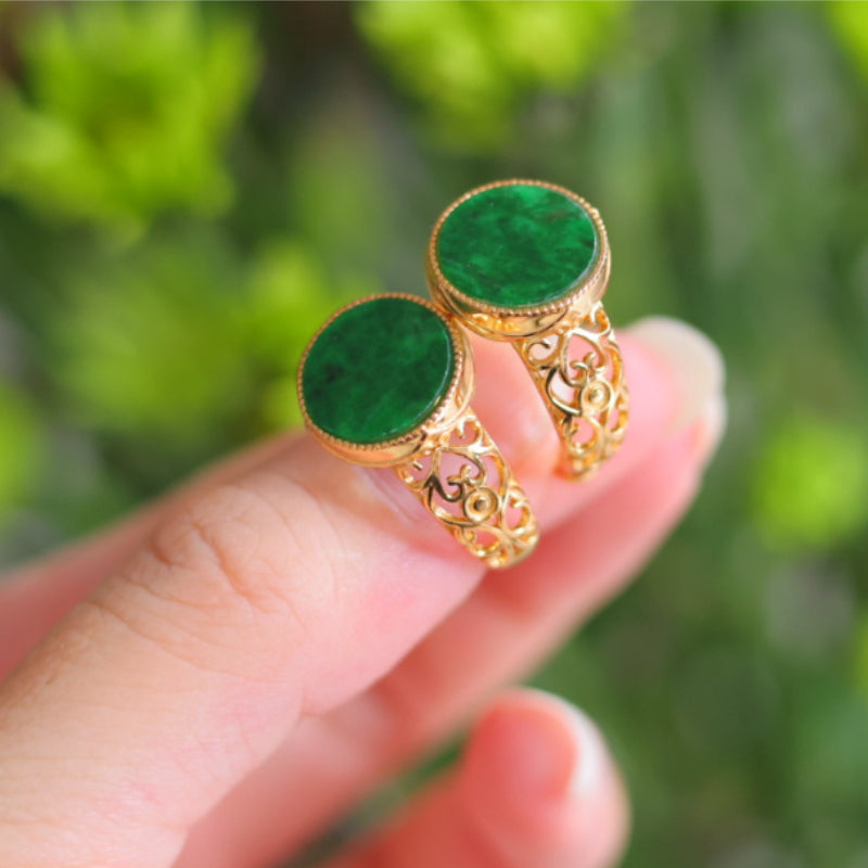 Natural Burmese Jadeite Ring