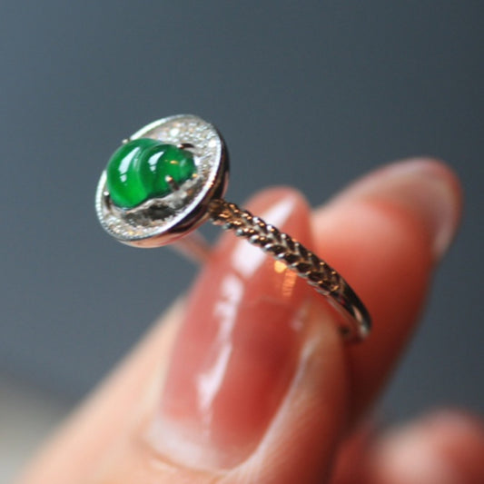 Natural Jadeite Gourd Ring