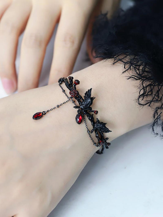 Cool Rose Crow Bracelet