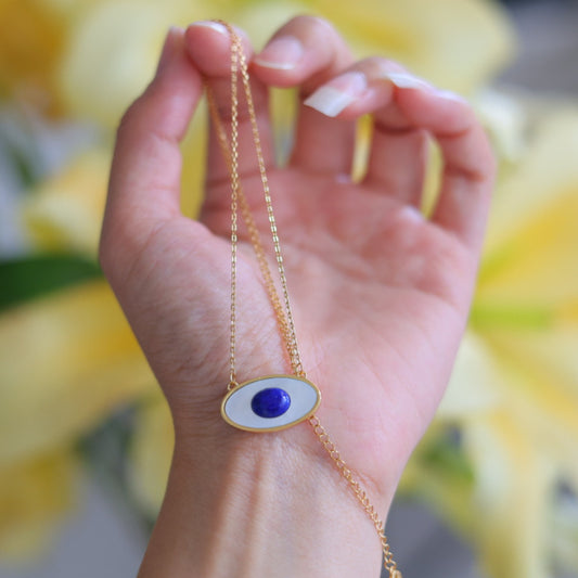Natural Lapis Lazuli Collarbone Necklace