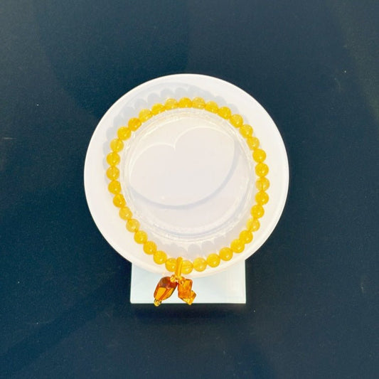 Chanterelle yellow beeswax bracelet - jewelry - weilin.com