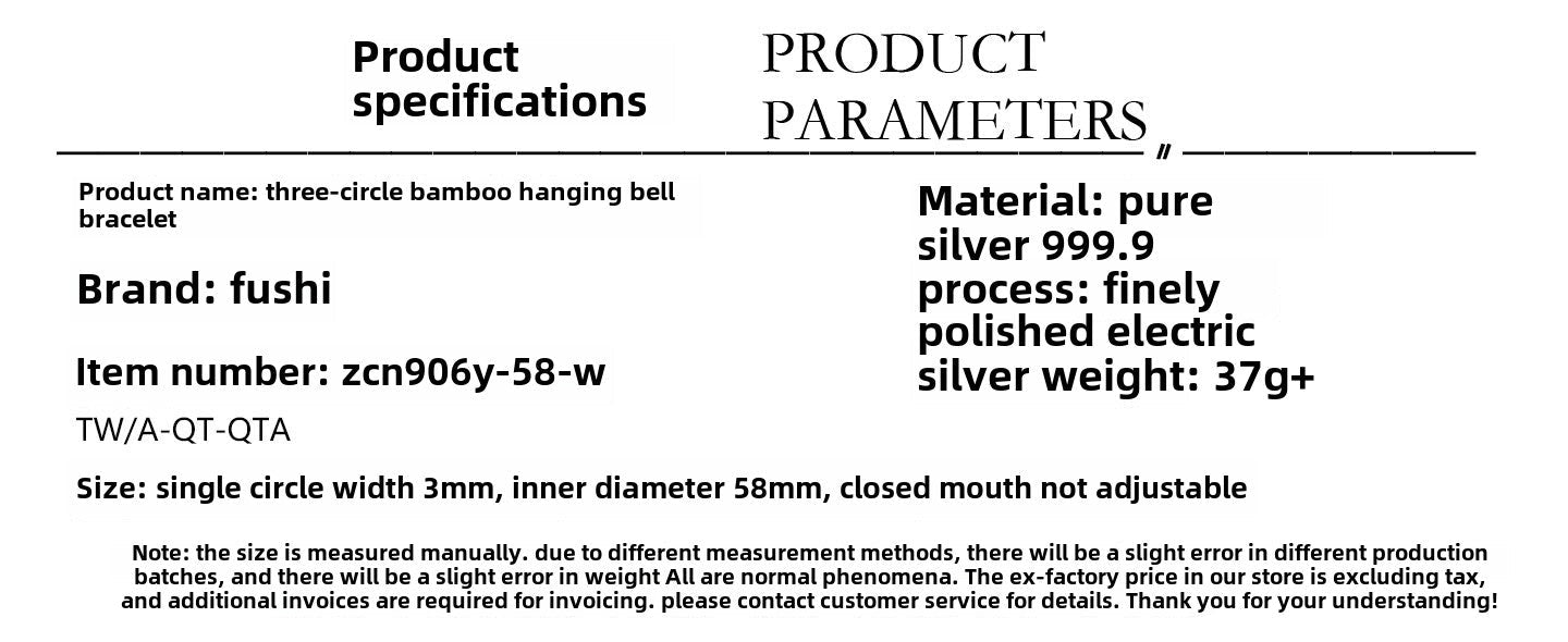 Chinese bamboo hanging bell sterling silver bracelet - jewelry - weilin.com