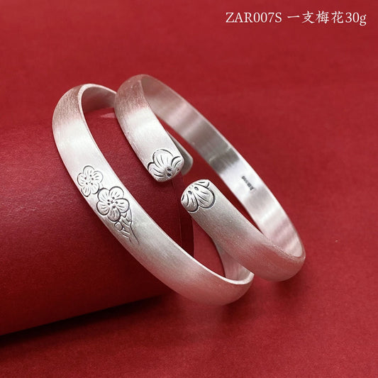 Chinese style feather sterling silver bracelet - jewelry - weilin.com