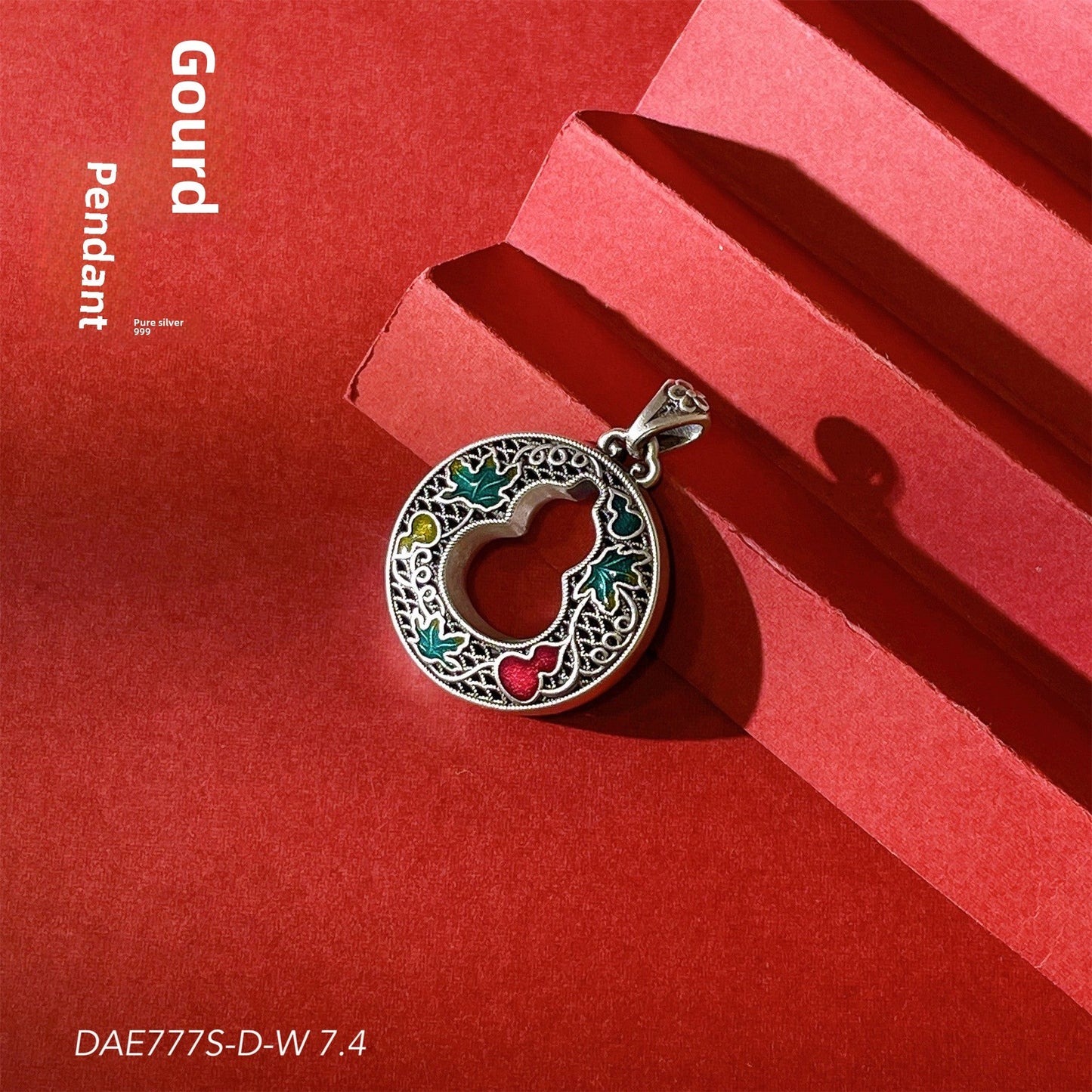 Chinese style filigree butterfly sterling silver pendant - jewelry - weilin.com