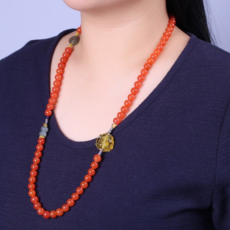 Chinese style Nanhong necklace - jewelry - weilin.com