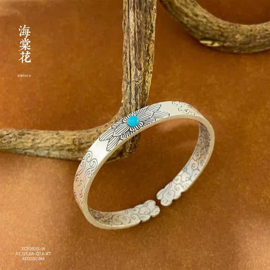 Chinese Vintage Sterling Silver Bracelet - jewelry - weilin.com