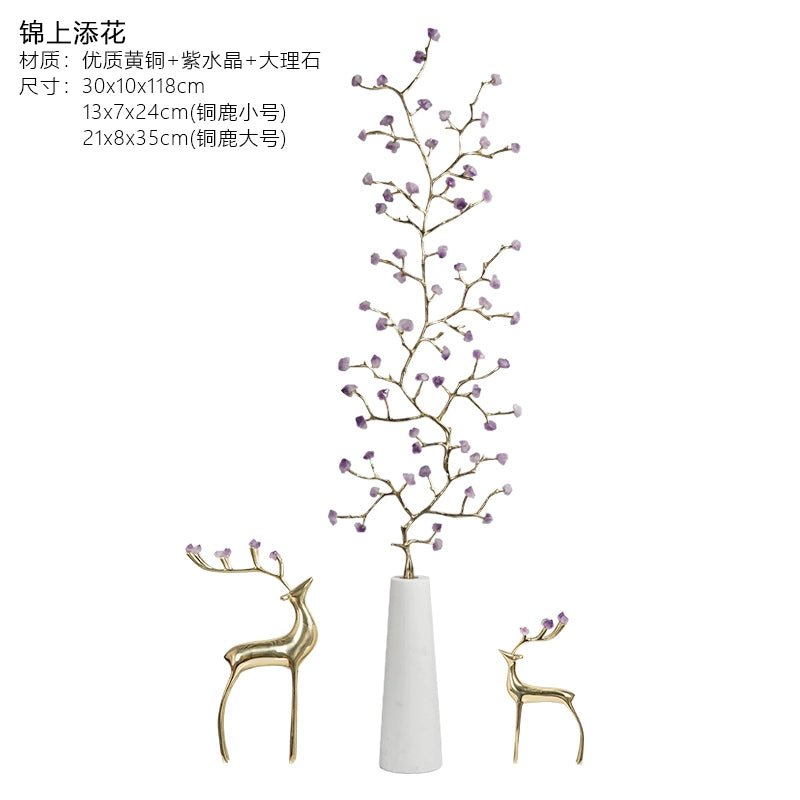 Crystal pine tree ornaments new Chinese style fortune craft decorative ornaments - jewelry - weilin.com
