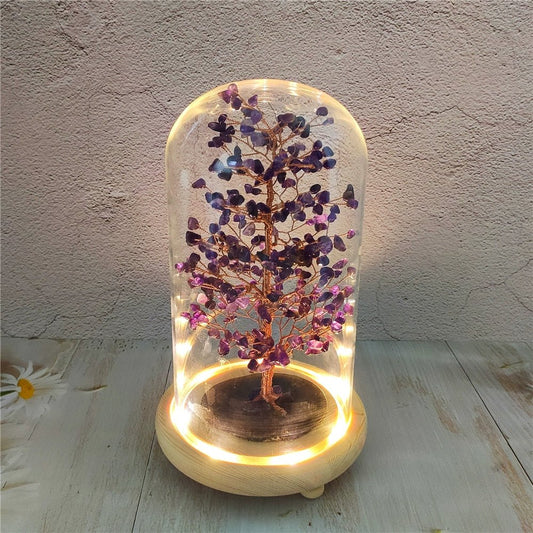 Crystal tree glass cover ornaments to attract love and wealth - jewelry - weilin.com