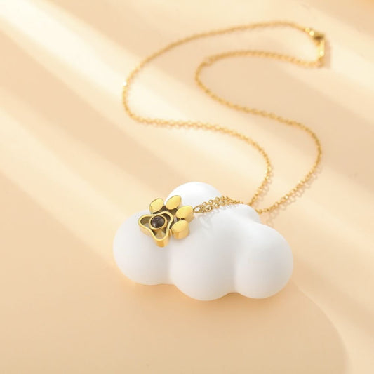Dog Paw Photo Projection Necklace - jewelry - weilin.com
