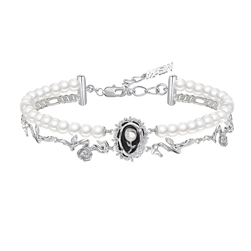 Double - strand pearl necklace - jewelry - weilin.com